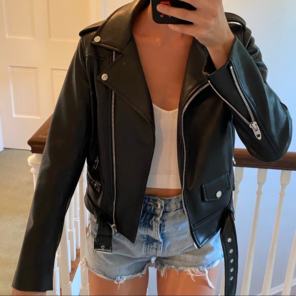 Zara faux leather jacket